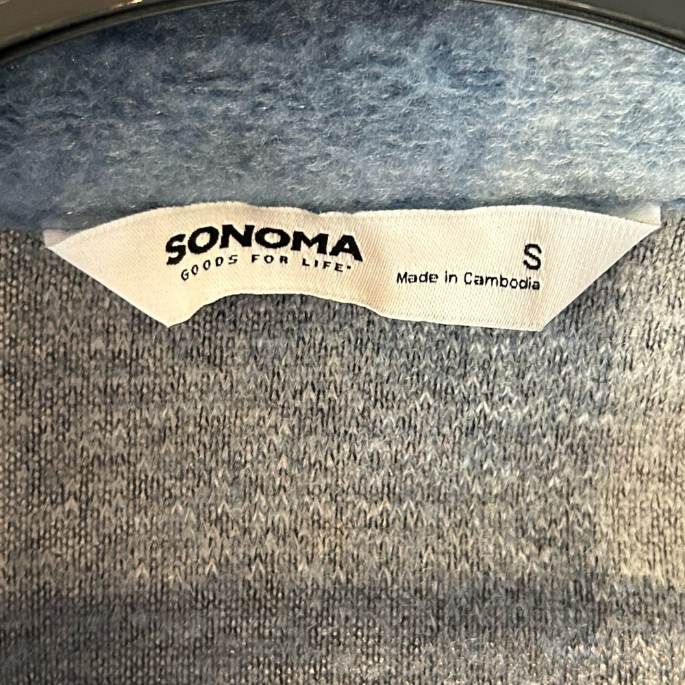 Sonoma | Goods For Life Cozy Blue Plaid Shacket - Picture 4 of 5